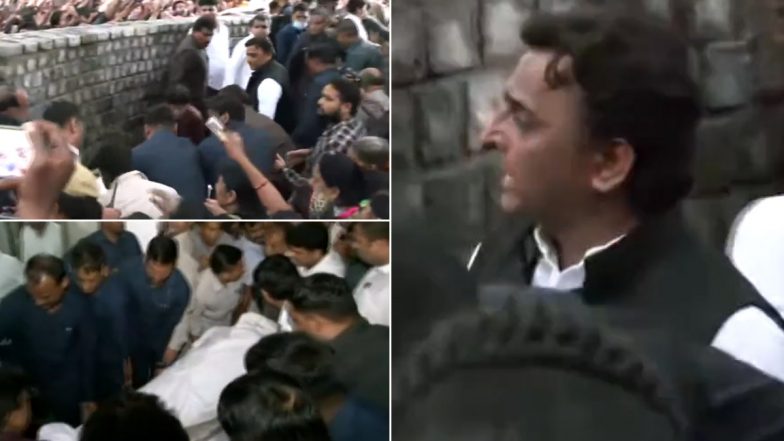 सैफई पहुंचा मुलायम सिंह यादव का पार्थिव शरीर, अंतिम श्रद्धांजलि देने के लिए उमड़ा जनसैलाब (Watch Video)
