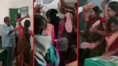 VIDEO: छोटी बच्चियों के साथ छेड़छाड़ करता था टीचर, क्लास में घुसकर महिलाओं ने 'गुरू जी' को चप्पलों से पीटा