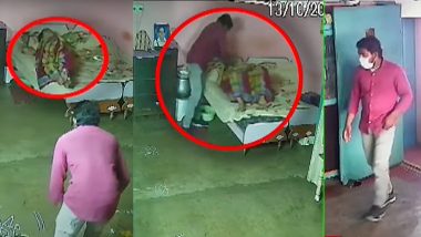 VIDEO: बेखौफ बदमाश ने घर के अंदर सो रही महिला के गले से लूट लिया चेन, CCTV फुटेज में देखिए वारदात