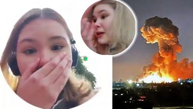 VIDEO बना रही लड़की के पास गिरा रुसी मिसाइल, कैमरे में कैद हुआ धमाके का भयानक मंजर