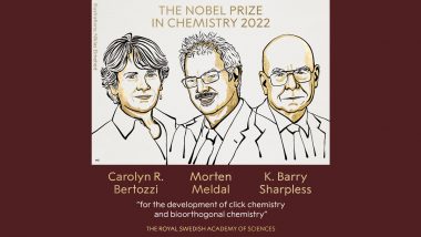 Nobel Prize: रसायन विज्ञान के नोबेल पुरूस्कार का ऐलान, कैरोलिन बेरटोजी, मॉर्टेन मिएलडॉल और के. बैरी शार्पलेस को मिला सम्मान