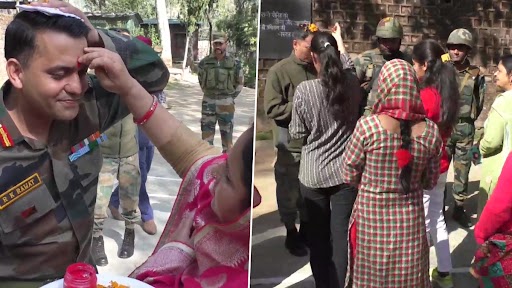 J&K: भारतीय सेना की दुर्गा बटालियन के जवानों ने पुंछ के गुलपुर सेक्टर में LoC पर महिलाओं के साथ मनाया भाई दूज, देखें तस्वीरें