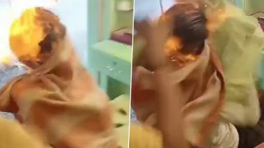 Fire Haircut Goes Terribly Wrong: गुजरात में शख्स को फायर हेयरकट लेना पड़ा महंगा, सिर के साथ झुलसे कई अंग, देखें वीडियो