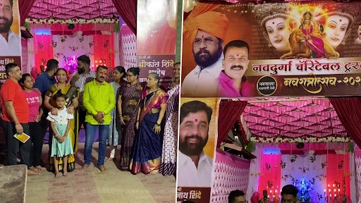 Thane: सीएम एकनाथ शिंदे के पंडाल नहीं जाने तक नव दुर्गा चैरिटेबल ट्रस्ट ने दुर्गा विसर्जन से किया इनकार, देखें तस्वीरें