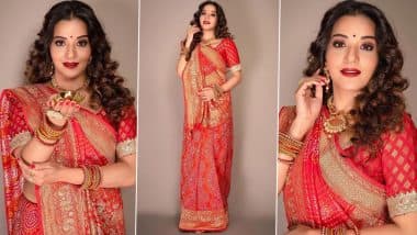 Monalisa Hot Photos: भोजपुरी फिल्मों की हॉट एक्ट्रेस मोनालिसा ने लाल साड़ी में दिखाया खूबसूरत अवतार