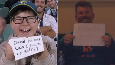 AUS vs ENG 1st ODI 2022: बच्चे ने वॉर्नर से की ऐसी मांग, Live मैच के दौरान साथी खिलाड़ी उतारने लगे उनकी जर्सी, देखें Video