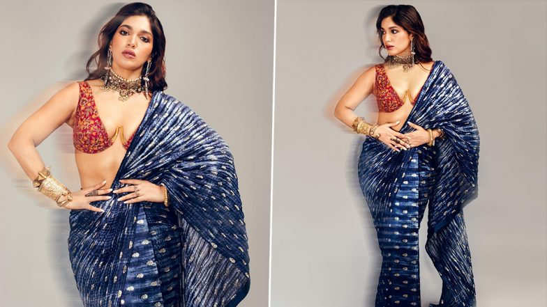Bhumi Pednekar Hot Pics: ब्लू सीक्वेंस साड़ी में भूमि पेडनेकर का दिखा दिलकश अंदाज, एक्ट्रेस की खूबसूरती ने यूजर्स का दिल किया धक-धक (See Pics)