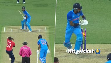 Hardik Pandya Hit Wicket: हार्दिक पंड्या ने अर्धशतकिय पारी खेलने के बाद लास्ट गेंद पर हुए हिट विकेट- Watch Video