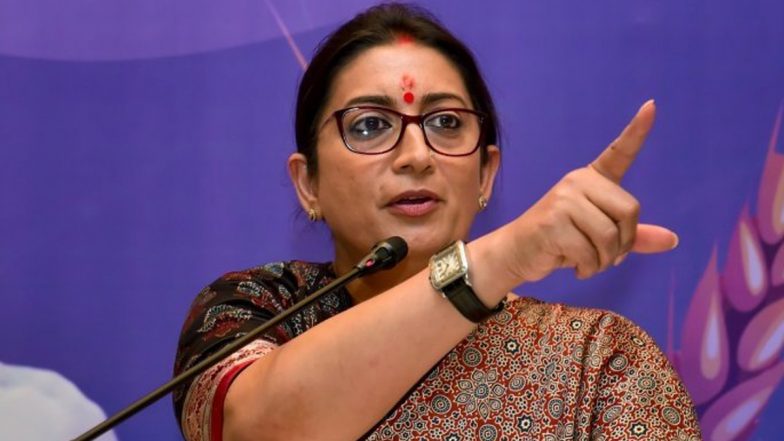 बंगाल सरकार उनके मंत्रालय द्वारा आवंटित धन खर्च करने में विफल: स्मृति ईरानी