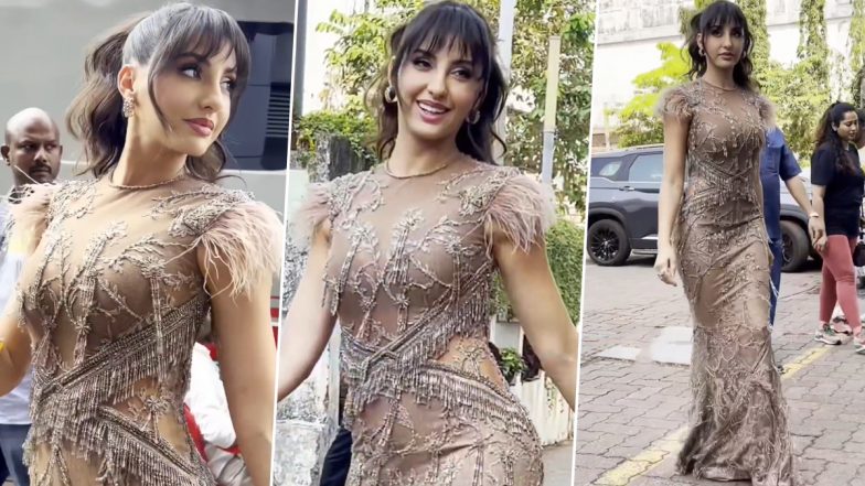सेक्सी आउटफिट पहन Nora Fatehi ने फिर बढ़ाया सोशल का पारा, एक्ट्रेस की कातिलाना अदाओं ने यूजर्स को किया घायल (Watch Video)