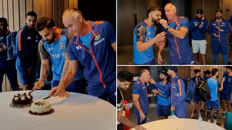 Virat Kohli Birthday Celebration Video: टीम इंडिया ने मनाया अपने लाडले कोहली का बर्थडे, साथी खिलाडियों ने चहरे पर लगाया केक