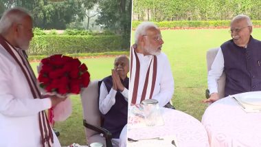 Modi-Advani Meet Video: अपने सियासी गुरु लालकृष्ण आडवाणी से उनके जन्मदिन पर मिलने पहुंचे PM मोदी, राजनाथ सिंह भी रहे मौजूद