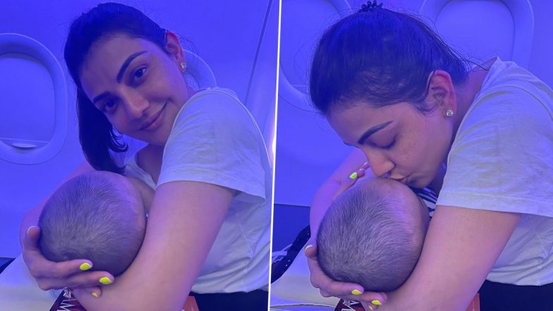 Kajal Aggarwal ने ब्रेस्ट फीडिंग कराते हुए अपने बच्चे Neil Kitchlu की क्यूट तस्वीर की शेयर (See Pics)