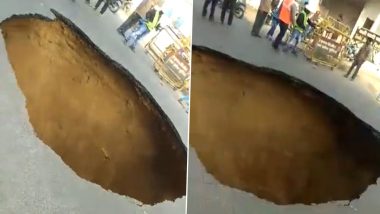 Viral Video: यूपी में बड़ा हादसा होने से टला, लखनऊ के पॉश इलाके में 25 फीट नीचे सड़क धंसी