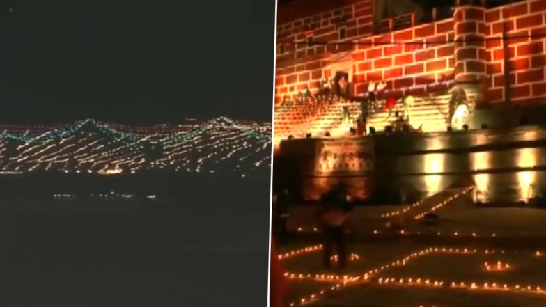 Varanasi Dev Deepawali 2022: देव दीपावली के अवसर पर दीयों की रोशनी से जगमगाया वाराणसी का चेत सिंह घाट (Watch Video)