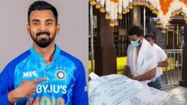 KL Rahul Visited Kukke Subrahmanya Temple: क्रिकेटर केएल राहुल ने कुक्के सुब्रह्मण्य मंदिर में की पूजा अर्चना की, धार्मिक वेशभूषा में आए नजर