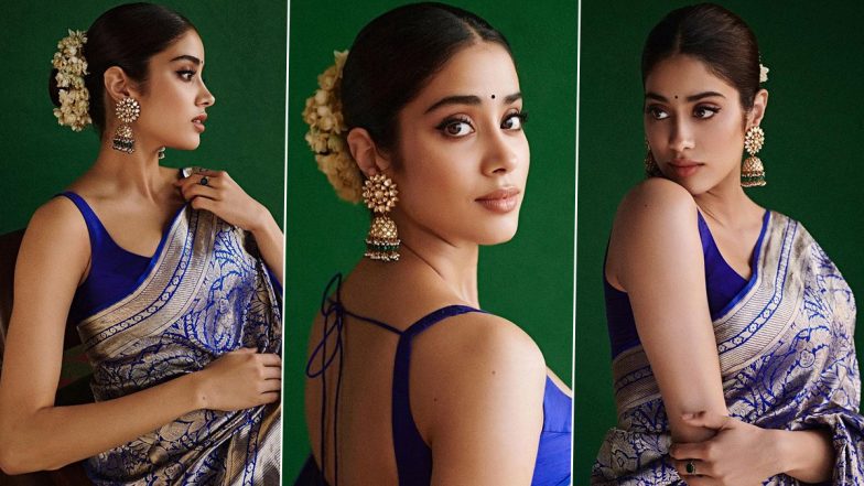 ब्लू हॉट साड़ी में अपनी मां Sridevi की तरह दिखीं Janhvi Kapoor, यूजर्स बोले-आपकी सुंदरता का कोई जवाब नहीं (See Pics)