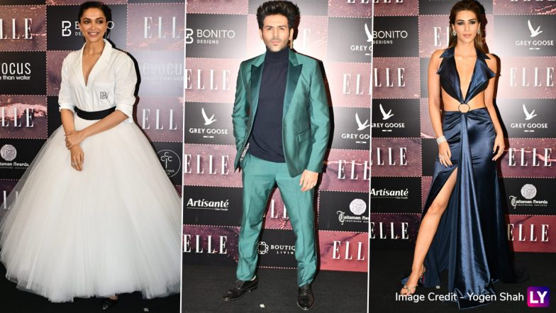 PHOTOS: Deepika Padukone, Janhvi Kapoor, Kriti Sanon समेत इन स्टार्स ने Elle Beauty Awards के रेड कारपेट पर दिखाया बोल्ड अवतार