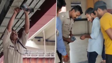 मेट्रो स्टेशन पर तार में फंसे कबूतर की पुलिसकर्मी ने बचाई जान, पक्षी को ऐसे किया आजाद (Watch Viral Video)