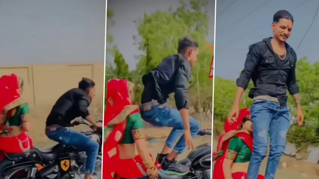 ‘खतरों का खिलाड़ी’ बना शख्स, बुलेट पर पत्नी को बैठाकर किया हैरान करने वाला स्टंट (Watch Viral Video)