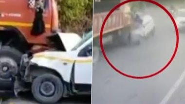 Nainital Accident: नैनीताल में ट्रक और कार के बीच हुई जोरदार टक्कर, हादसे में गाड़ी के उड़े परखच्चे, देखें वीडियो