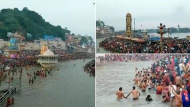 Kartik Purnima 2022 Ganga Snan: हरिद्वार में कार्तिक पूर्णिमा पर श्रद्धालुओं ने गंगा नदी में लगाई पावन डूबकी, देखें वीडियो