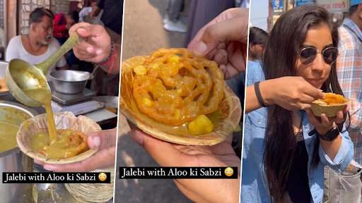 Jalebi With Aloo Sabzi: फ़ूड ब्लॉगर ने आलू की सब्जी के साथ खायी जलेबी, लोगों ने कहा- बहुत ही घटिया, देखें वीडियो