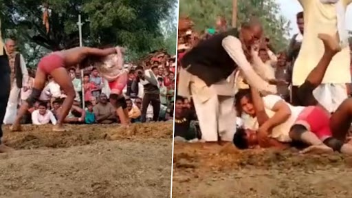 Video: हमीरपुर में महिला रेसलर ने पुरुष पहलवान को कुश्ती में दी पटखनी, देखें वीडियो