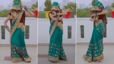Desi Bhabhi Dance: देसी भाभी ने घूंघट में 'अंखियों से गोली मारे' गाने मर मटकाई जबरदस्त कमर, डांस वीडियो वायरल
