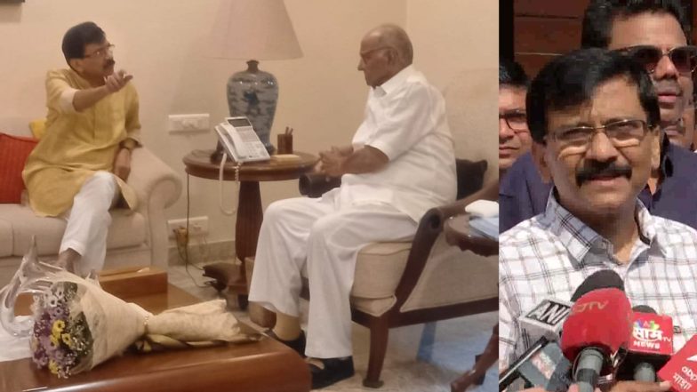 Maharashtra: मुंबई में संजय राउत ने NCP चीफ शरद पवार से की मुलाकात