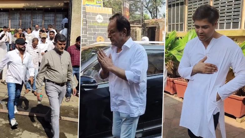 Nitin Manmohan Funeral Video: फिल्म प्रोड्यूसर नितिन मनमोहन पंच तत्व में हुए विलीन, आखिरी यात्रा में शामिल हुए Akshaye Khanna, Fardeen Khan और अन्य सितारे (Watch Video)