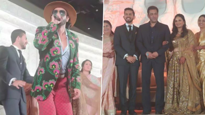 Mumbai Police Commissioner की बेटी के वेडिंग रिसेप्शन में पहुंचे Salman Khan और Ranveer Singh (See Pics)