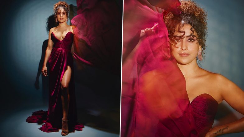 Sanya Malhotra ने सेक्सी रेड गाउन पहनकर कराया हॉट फोटोशूट, बोल्डनेस से मचा रही हैं बवाल