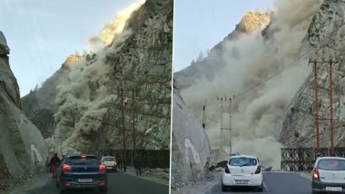 Himachal Pradesh: उरनी ढांक के पास भारी चट्टान के टूटने से नेशनल हाईवे 5 बंद, बदले गए मार्ग, देखे Video