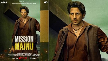 Mission Majnu Poster: Sidharth Malhotra स्टारर मिशन मजनू का फर्स्ट लुक पोस्टर आया सामने, फिल्म अगले साल 20 जनवरी को होगी रिलीज (See Poster)