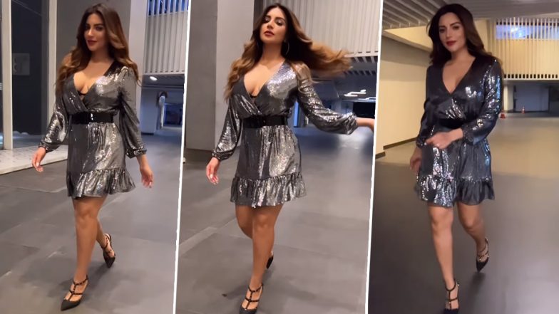 Shama Sikander ने पार्टी ड्रेस पहन स्लो मोशन में किया वॉक, यूजर्स का धक-धक हुआ दिल&nbsp; (Watch Video)