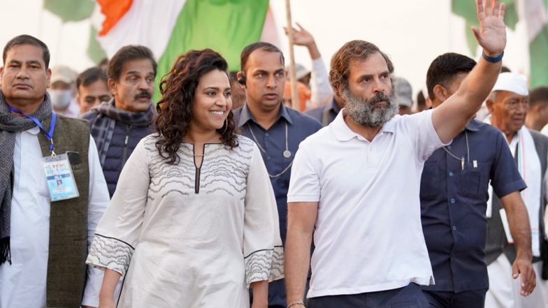 Bharat Jodo Yatra: ‘भारत जोड़ो यात्रा’ से जुड़ीं अभिनेत्री स्वरा भास्कर