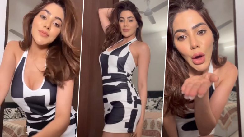 Bigg Boss कंटेस्टेंट रह चुकी एक्ट्रेस Nikki Tamboli ने सेक्सी कपड़ों में दिखाया हॉट फिगर, Video मचा रहा तहलका 