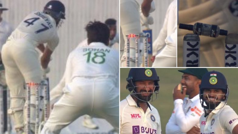 Ind vs Ban 1st Test Video: श्रेयस अय्यर की स्टंप पर लगी गेंद फिर भी नहीं हुए आउट, देखें क्या है माजरा