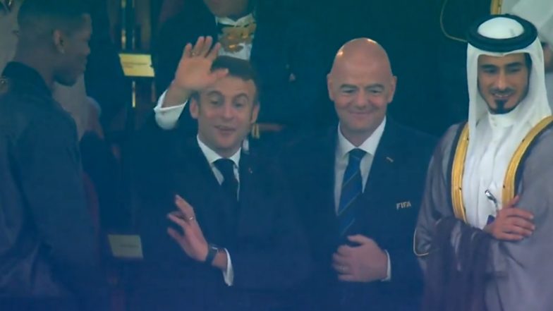 Argentina vs France FIFA World Cup 2022 Final: फीफा वर्ल्ड कप फाइनल का लाइव एक्शन शुरू होने से पहले फ़्रांस के राष्ट्रपति इमैनुएल मैक्रॉन पहुंचे स्टेडियम, देखें Video