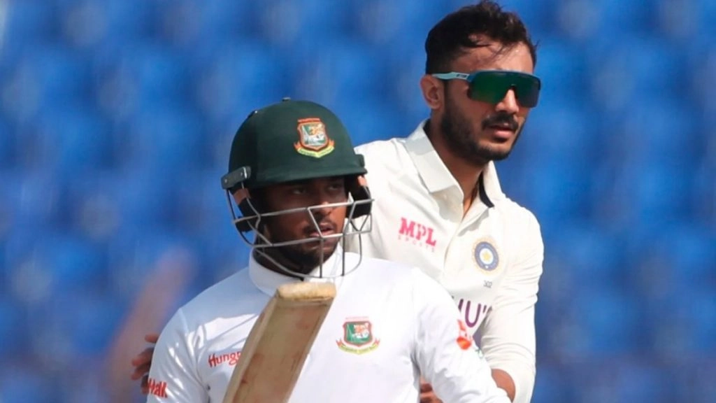 जाकिर का शतक, पर अक्षर के करिश्मे से भारत जीत से चार विकेट दूर