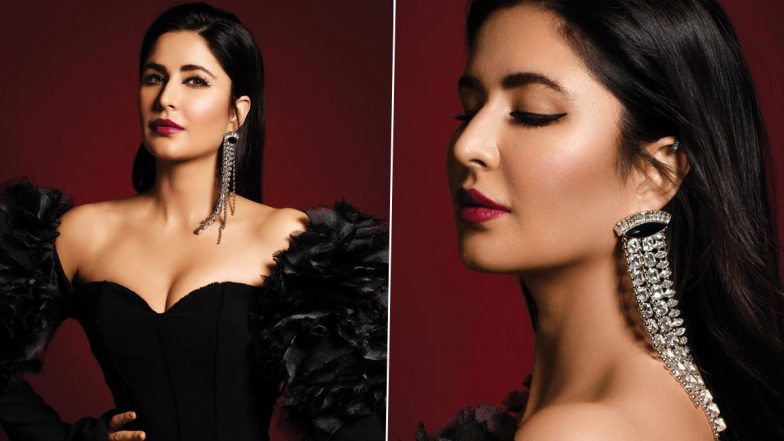 Katrina Kaif ने डीप नेक ब्लैक ड्रेस पहन गिराई बिजली, एक्ट्रेस की सेक्सी अदाओं ने यूजर्स को बनाया दीवाना (See Pics)