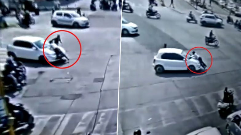 MP Shocker: इंदौर में चैकिंग से बचने के लिए ट्रैफिक पुलिस के जवान को कार के ड्राइवर ने बोनट पर घसीटा,  CCTV में वीडियो कैद- Watch