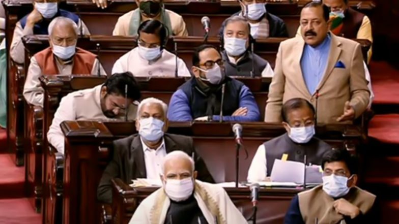 Masks Return in India: राज्यसभा में मास्क लगाए दिखे PM मोदी सहित अन्य सांसद (See Pic and Video)