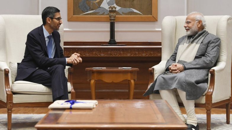 Google के CEO सुंदर पिचाई ने पीएम मोदी से की मुलाकात, G20 प्रेसीडेंसी को समर्थन देने का किया वादा