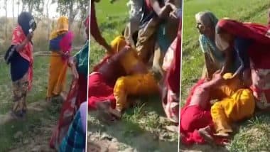 UP: हरदोई में जमीन विवाद को लेकर महिलाओं के बीच मारपीट, जमकर चले लात-घूंसे (Watch Video)