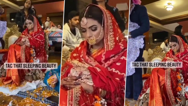 Viral Video: शादी की रस्मों के दौरान मंडप में दुल्हन को आ गई नींद, कुर्सी पर बैठकर लेने लगी झपकी