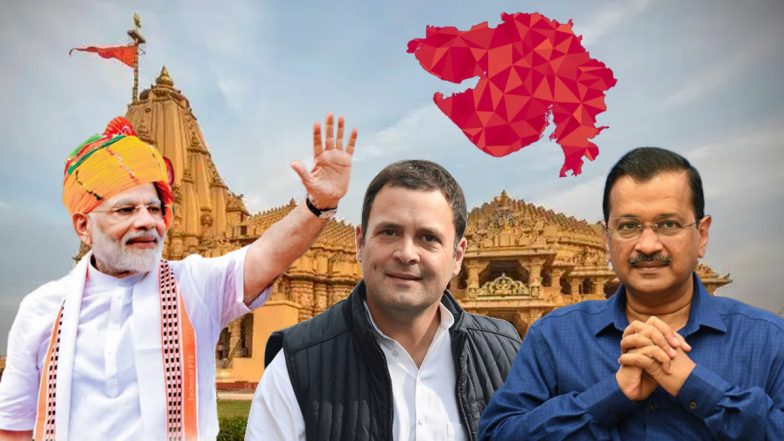 Gujarat Election Result 2022: शुरुआती रुझानों में भाजपा 24 सीटों पर आगे, 6 सीटों पर कांग्रेस की बढ़त