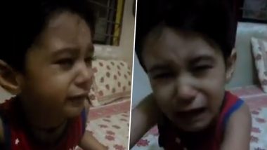 छोटे से बच्चे ने की अपने पिता से शराब की डिमांड, रोते-रोते बोला- थोड़ी सी दारू पीनी है, देखें मजेदार Viral Video