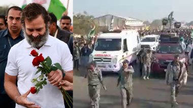 VIDEO: राहुल गांधी ने भारत जोड़ो यात्रा के दौरान एंबुलेंस को दिया रास्ता, आगर से गुजर रहा था काफिला